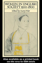 Cover of Women in English society, 1500-1800 by Mary Prior