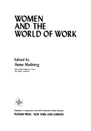 Front cover of Women and the World of Work by Anne Hoiberg