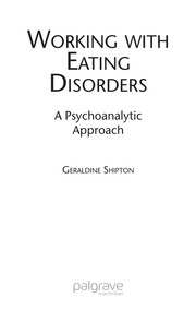 Cover of Working with eating disorders by Geraldine Shipton