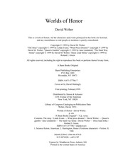 Front cover of Worlds of Honor by David Weber