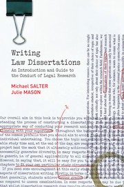 Cover of Writing Law Dissertations by Michael Salter