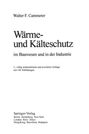 Front cover of Wärme- und Kälteschutz by Walter F. Cammerer