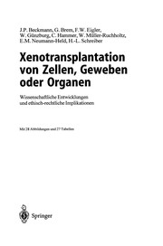 Front cover of Xenotransplantation von Zellen, Geweben oder Organen by Jan P. Beckmann