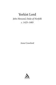 Front cover of Yorkist lord by Anne Crawford