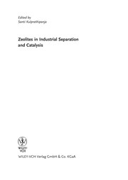 Front cover of Zeolites in industrial separation and catalysis by Santi Kulprathipanja