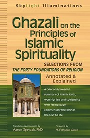 Front cover of Ghazali on the principles of Islamic spirituality by al-Ghazzālī