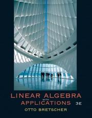 Cover of Linear algebra with applications by Otto Bretscher