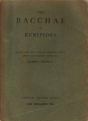 Cover of Bacchae by Euripides