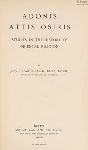 Cover of Adonis, Attis, Osiris by James George Frazer