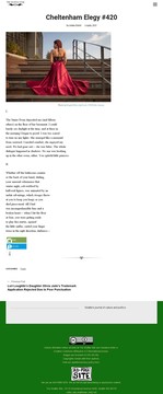 Cover of Cheltenham Elegy #420 by Adam Fieled