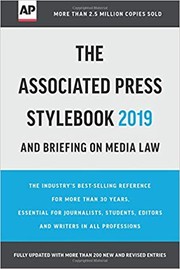 Front cover of The Associated Press Style Book 2019 by Associated Press