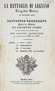 Cover of La battaglia di Legnano by Salvatore Cammarano