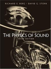 Front cover of The physics of sound by Richard E. Berg