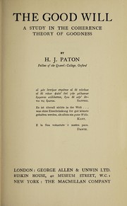 Cover of The good will by H. J. Paton