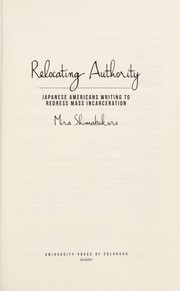 Front cover of Relocating authority by Mira Shimabukuro