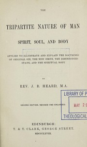 Front cover of The tripartite nature of man by J. B. Heard