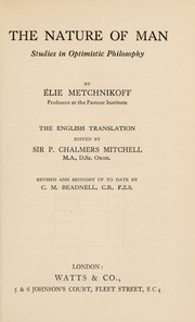 Cover of The nature of man by Elie Metchnikoff