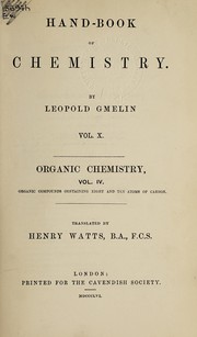 Cover of Hand-book of chemistry by Leopold Gmelin