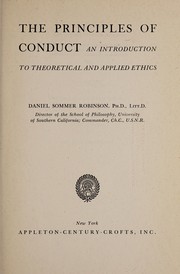 Cover of The principles of conduct by Daniel Sommer Robinson