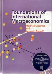 Cover of Foundations of International Macroeconomics by Maurice Obstfeld