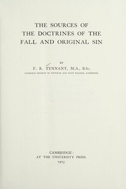 Cover of The sources of the doctrines of the fall and original sin by Frederick Robert Tennant