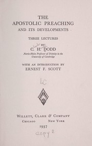 Cover of The apostolic preaching and its developments by Dodd, C. H.