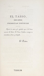 Front cover of El Tasso by Mariano Catalina y Cobo