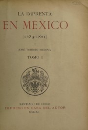 Cover of La imprenta en México (1539-1821) by José Toribio Medina