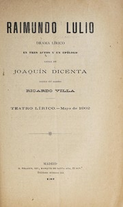 Cover of Raimundo Lulio by Ricardo Villa