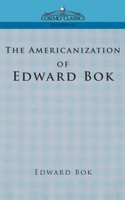 Front cover of The Americanization of Edward Bok by Edward Bok
