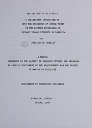 Front cover of A preliminary investigation into the incidence of Creole forms in the written expression of primary school students in Dominica by Patricia M. Monelle
