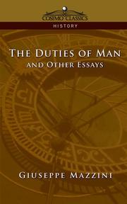 Front cover of The Duties of Man and Other Essays by Giuseppe Mazzini