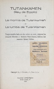 Front cover of Tutankamen (rey de Egipfo), o, La momia de Tutankame©ł, o, La tumba de Tutankamen by Rafael Mill©Łn Picazo