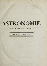 Front cover of Astronomie by Joseph Jérôme Le Français de Lalande