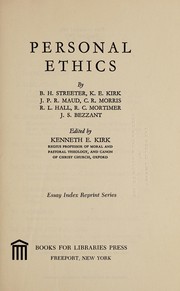 Cover of Personal ethics by Kenneth E. Kirk