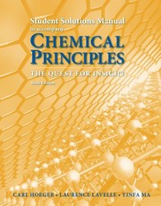 Cover of Chemical Principles Student Solutions Manual by Carl Hoeger