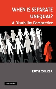 Cover of When is separate unequal? by Ruth Colker