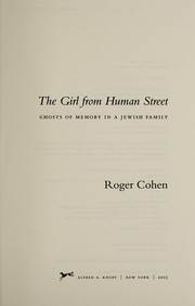 Cover of The girl from Human Street by Roger Cohen