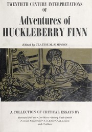 Front cover of Twentieth Century Interpretations of "The Adventures of Huckleberry Finn by Claude M. Simpson