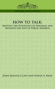 Cover of How to talk by Clapp, John Mantle