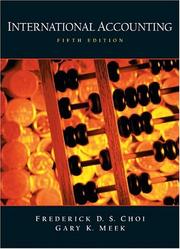 Front cover of International Accounting (5th Edition) by Frederick D. S. Choi
