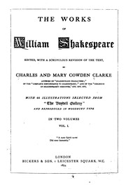 Front cover of The Works of William Shakespeare in Two Volumes. Volume I (All's Well That Ends Well / As You Like It / Comedy of Errors / King Henry IV / King Henry VI / King John / King Richard II / Love's Labour's Lost / Measure for Measure / Merchant of Venice / Merry Wives of Windsor / Midsummer Night's Dream / Much Ado About Nothing / Taming of the Shrew / Tempest / Two Gentlemen of Verona) by William Shakespeare