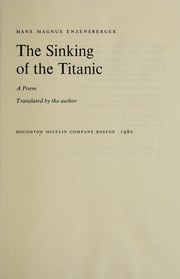 Cover of Der Untergang der Titanic by Hans Magnus Enzensberger