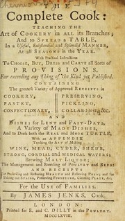 Cover of The complete cook by James Jenks