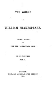 Front cover of The Works of William Shakespeare in Six Volumes. Volume II (All's Well That Ends Well / As You Like It / Love's Labour's Lost / Merchant of Venice / Midsummer Night's Dream / Much Ado About Nothing / Taming of the Shrew) by William Shakespeare