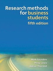Front cover of Research methods for business students by Mark Saunders