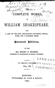 Cover of The Complete Works of William Shakespeare in Twenty Volumes. Volume III (All's Well That Ends Well / Merchant of Venice / Midsummer Night's Dream / Much Ado About Nothing) by William Shakespeare