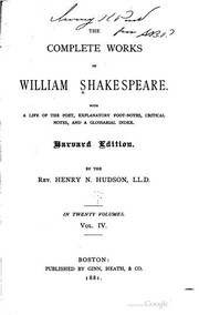 Front cover of The Complete works of William Shakespeare in Twenty Volumes. Volume IV (All's Well That Ends Well / Much Ado About Nothing) by William Shakespeare
