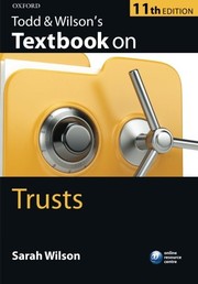 Cover of Todd & Wilson's Textbook on Trusts by Sarah Wilson