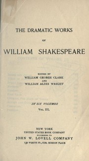 Front cover of The Dramatic Works of William Shakespeare in Six Volumes. Volume VIII (Antony and Cleopatra / Cymbeline / Hamlet / Julius Caesar / King Lear / Macbeth / Othello / Pericles / Romeo and Juliet / King Lear / Timon of Athens) by William Shakespeare
